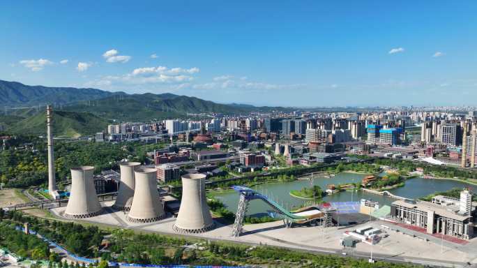 航拍石景山首钢园全景