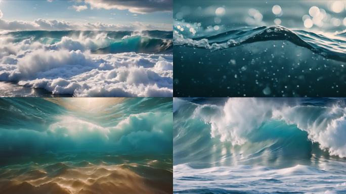 大海 海浪 海 浪花