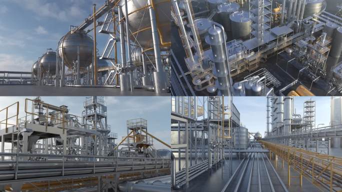 化工厂三维动画C4D+AE工程