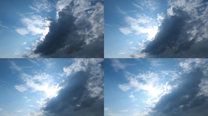 天空延时 乌云散开 蓝天晴天