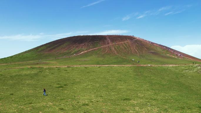 火山 火山口 火山航拍 中国火山 内蒙古