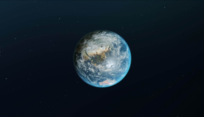 4K地球俯冲穿梭到全球任意地点