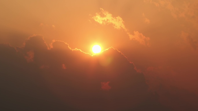 太阳日出夕阳唯美晚霞6k延时