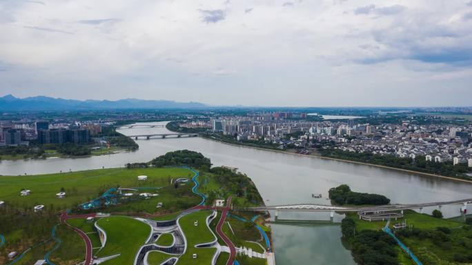 延时航拍城市大景