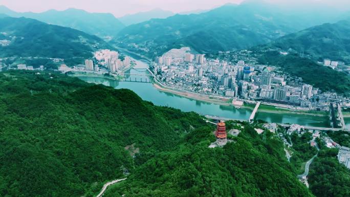 安康紫阳文笔山