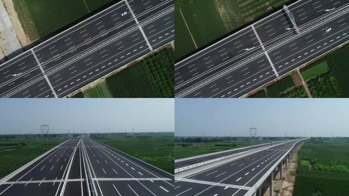 航拍新建成高速公路
