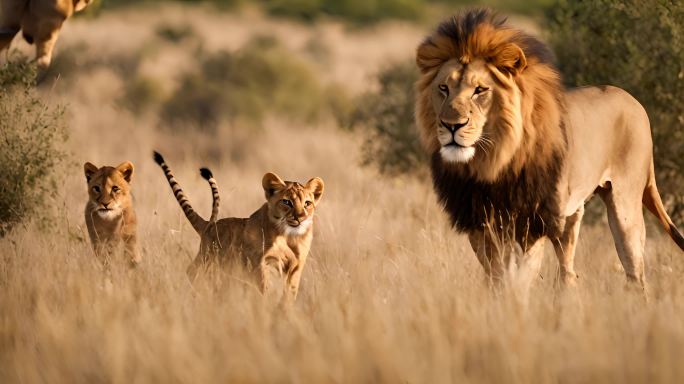 非洲狮雌性雄性