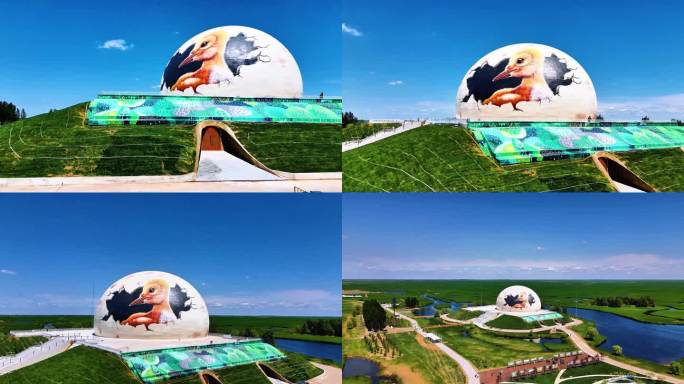 扎龙湿地博物馆巨型鹤蛋彩绘竣工