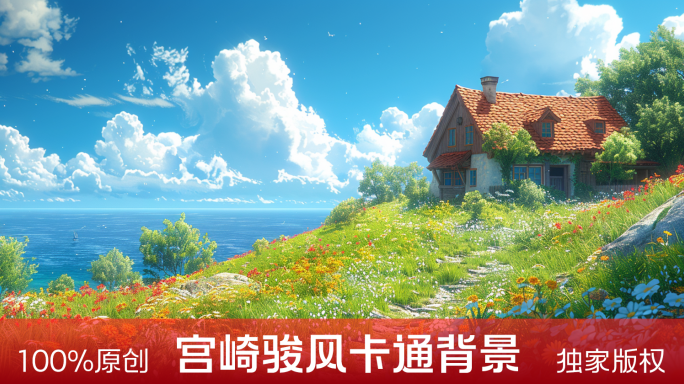 自然风景 吉普力风格 宫崎骏风格