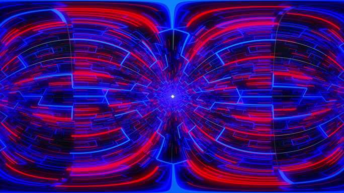 VR全景赛博朋克科技隧道推进360度8K