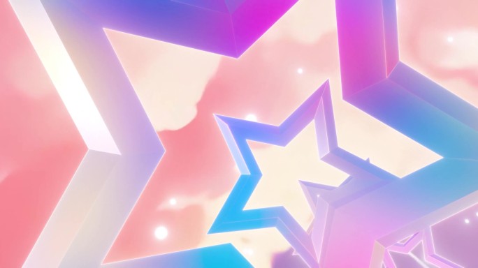 浪漫梦幻天空星星隧道穿梭循环