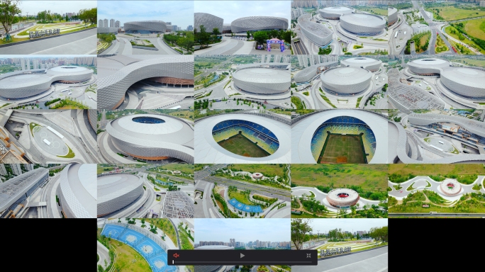 成都凤凰山体育公园多镜头合集