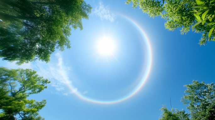 高温天气 三伏天 日晕 夏季