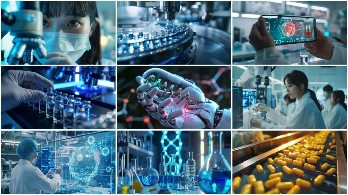 医药生物制药医药研发实验室科技药物生产线