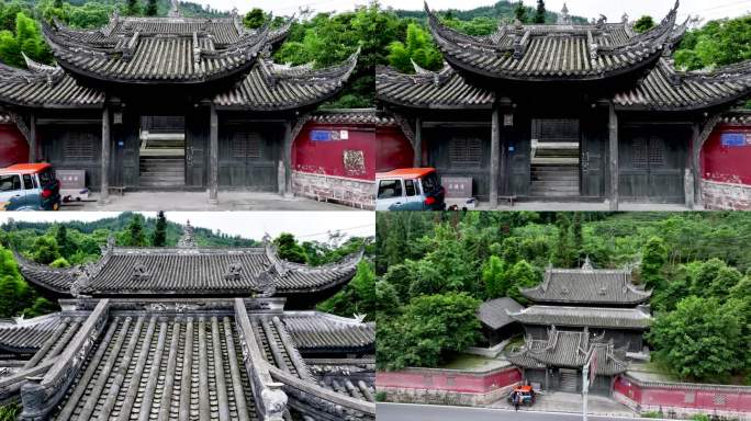 荥经石佛寺古建筑庙宇殿堂