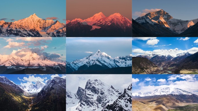 雪山延时   雪山云海  高山