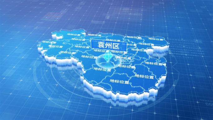 宜春市袁州区蓝色三维科技区位地图