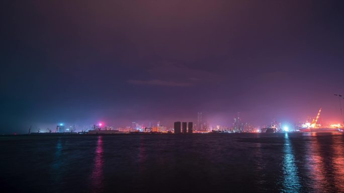 城市极端天气雷暴雷雨天延时