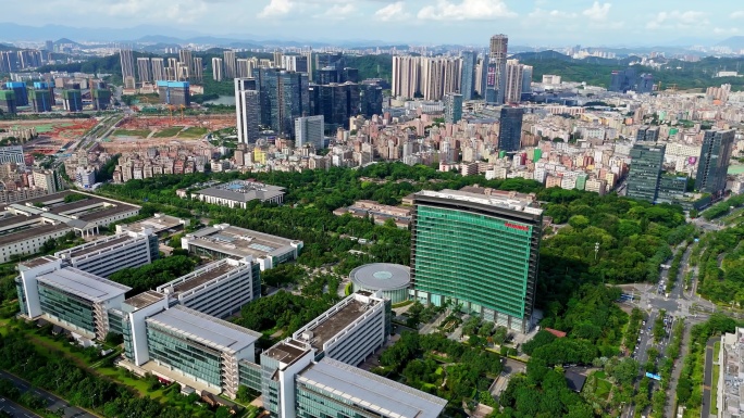 深圳华为总部研发大楼华为坂田基地航拍