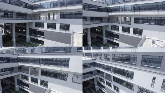 大学校园天晴航拍