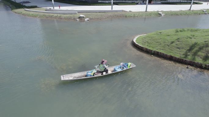 大学校园天晴航拍