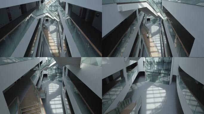 大学校园天晴航拍