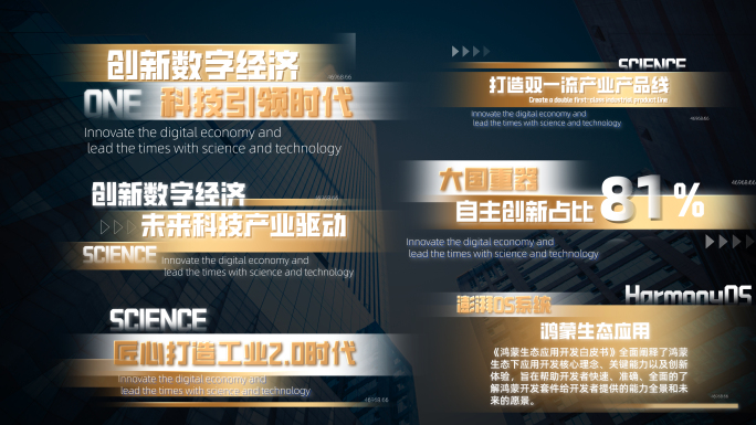 金色科技字幕条2