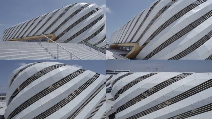 大学校园天晴航拍