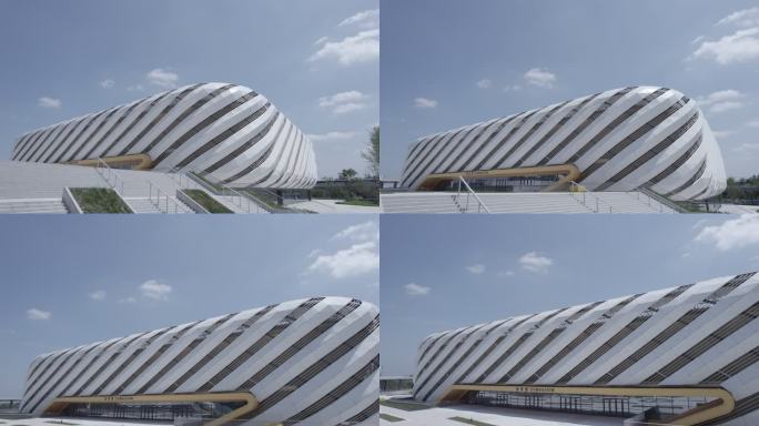 大学校园天晴航拍