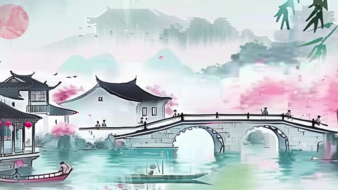 《江南烟雨》配乐成品8K