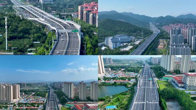 烟台市山海路快速路 航拍