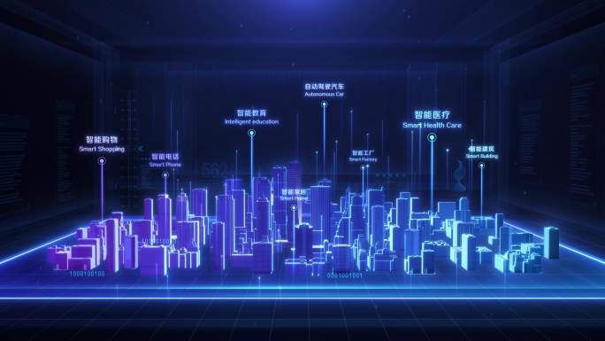 4K科技全息智慧城市AE模板
