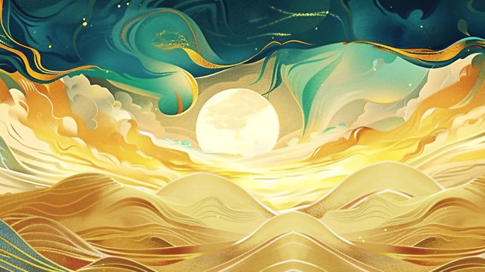 8K敦煌舞台背景