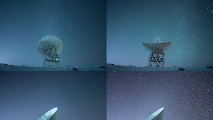 新疆南山天文台双子座流星雨与星轨雪景