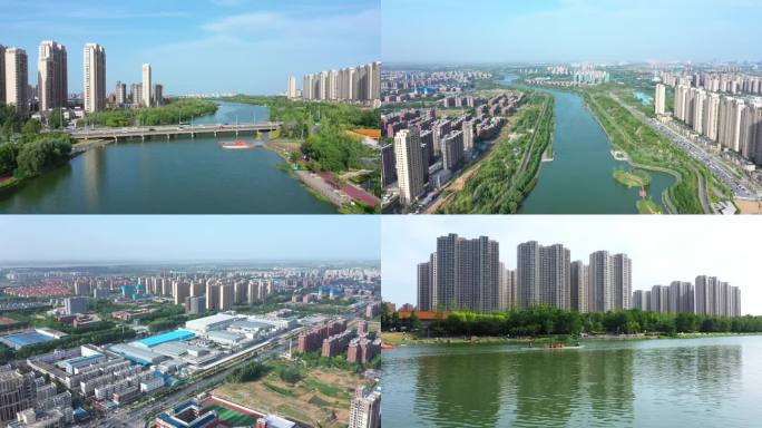 郑州贾鲁河河景4K航拍