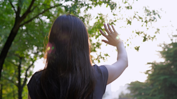 夏日唯美女孩 唯美小清新逆光