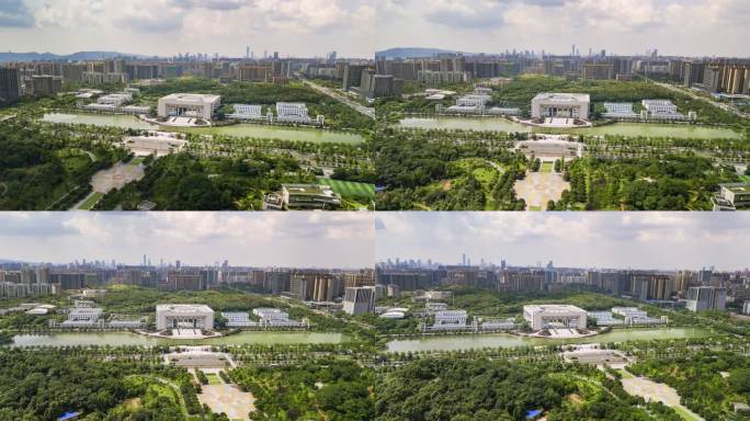 长沙湖南省政府延时航拍