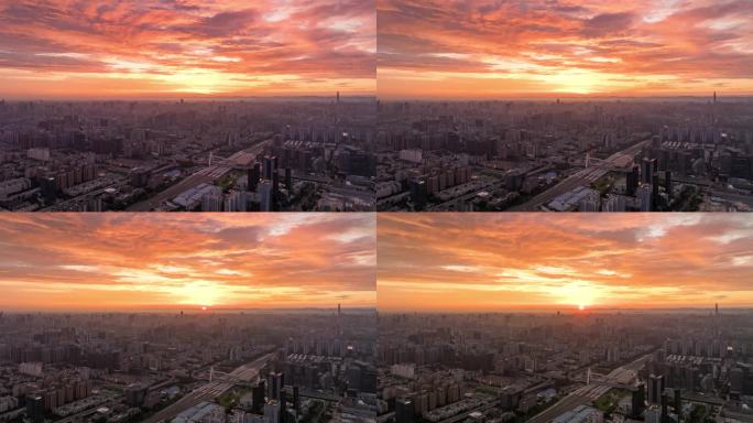 人南立交朝霞高空