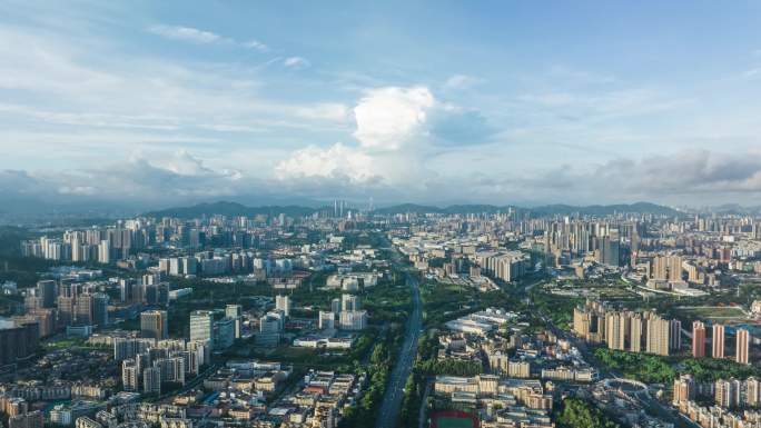 4K航拍龙华大景延时