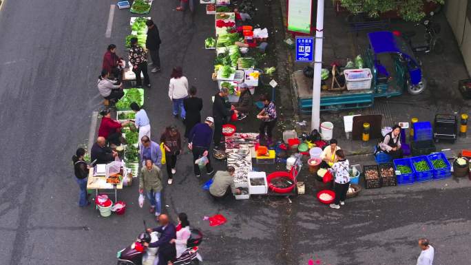 街道 占道 卖菜