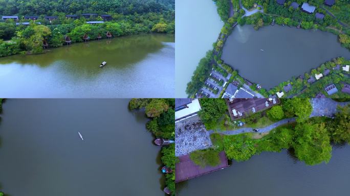 原创航拍浙江省杭州市建德市新安江