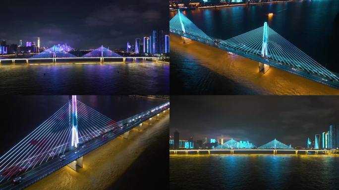 长沙银盆岭大桥夜景