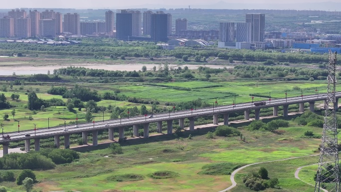 西安渭河城市公园大桥4k