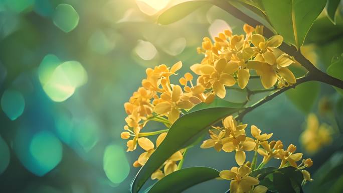 桂花 金桂 桂花流水 中秋 落花流水