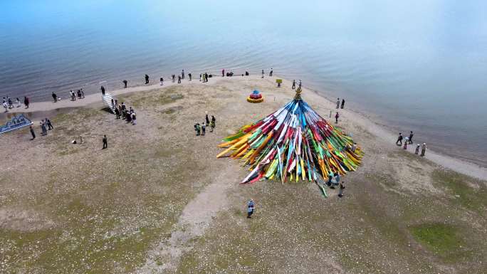 西北4k航拍 茶卡盐湖察尔汗盐湖翡翠湖