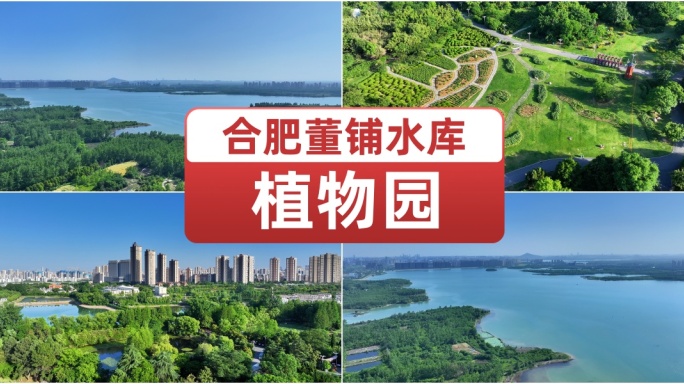 航拍合肥董铺水库 合肥植物园