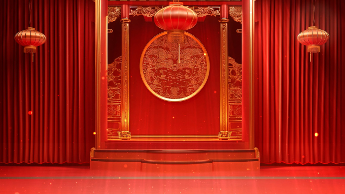 中国风戏曲京剧庆典演出舞台背景1