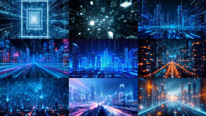 科技城市未来城市元宇宙ai世界虚拟世界