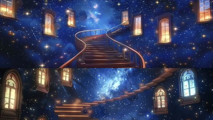 4款4K梦幻星空旋转楼梯