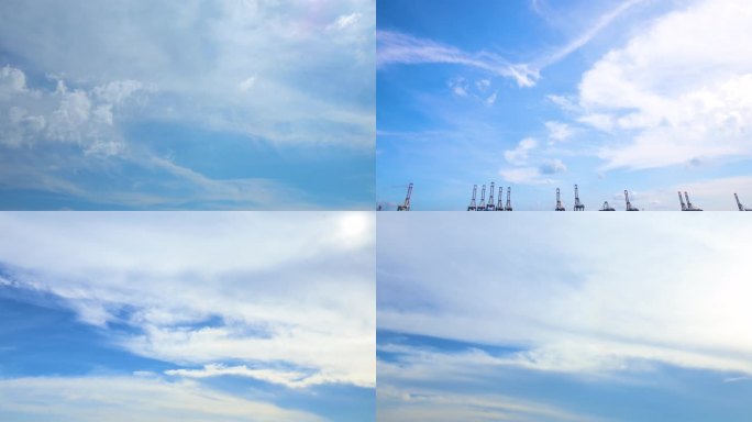 4K蓝天 白云 天空 云朵延时云延时合集